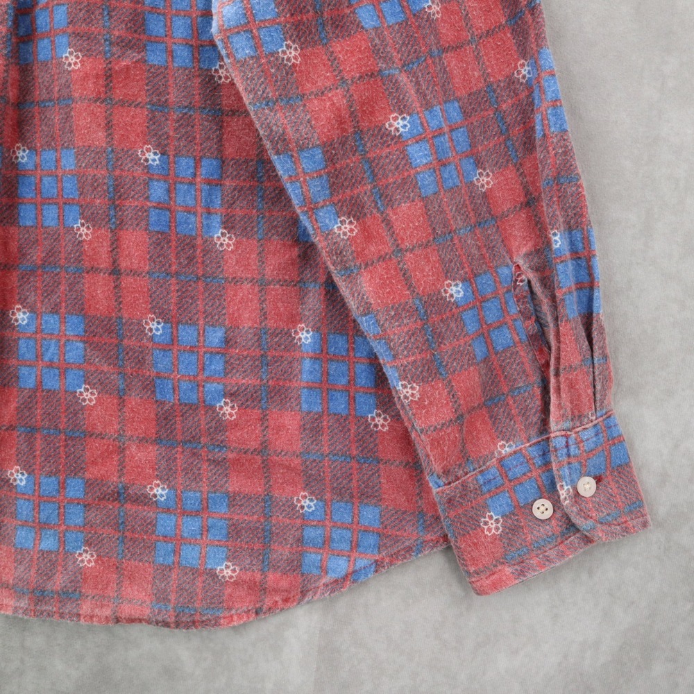 American Sweetheart Red Plaid Flannel Button Up Long Sleeve VTG Western Shirt XL - Picture 7 of 10